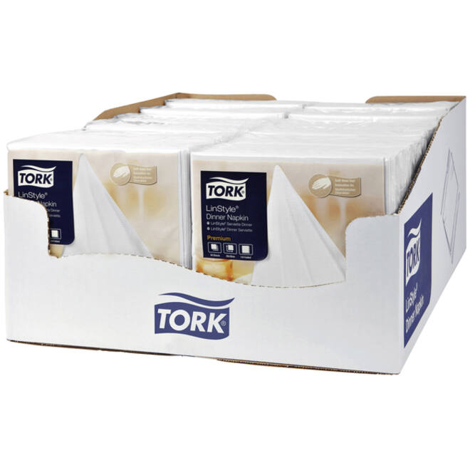 Dinnerservetten Tork Premium LinStyle® 1-laags 50st wit 478711
