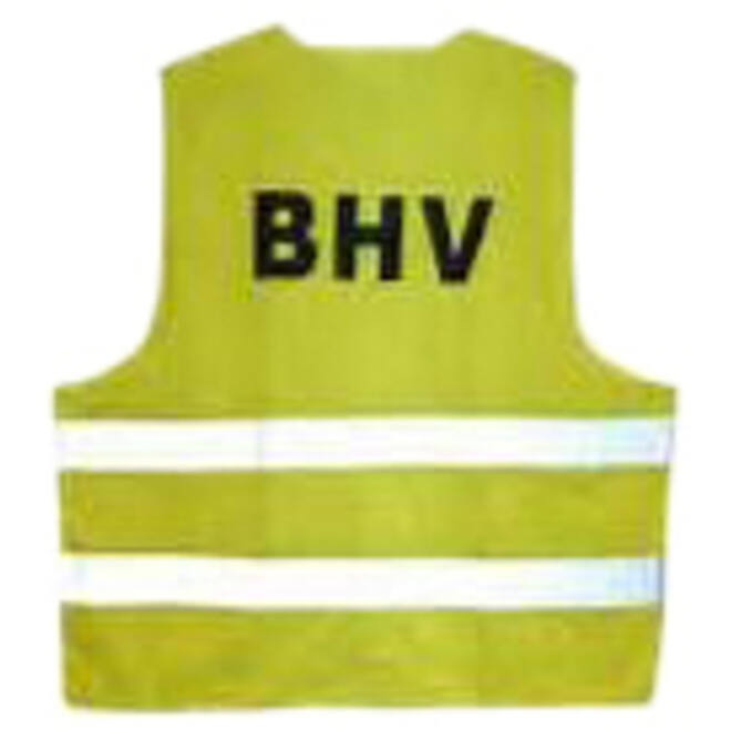 Veiligheidsvest Leina met opdruk "BHV " geel