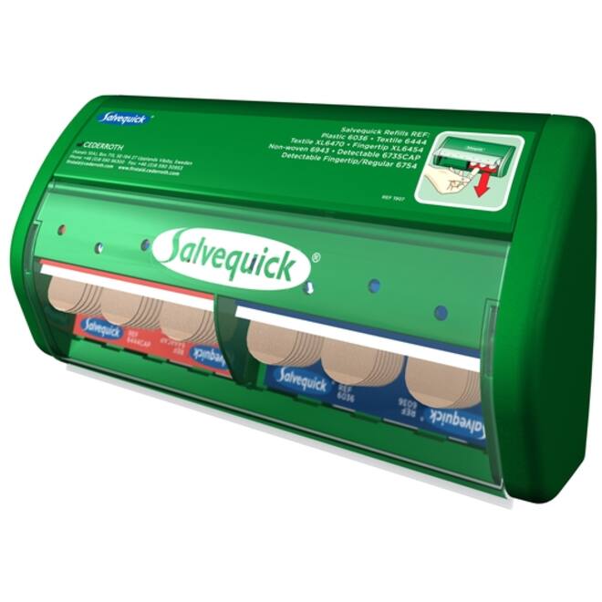 Pleisterdispenser Salvequick met inhoud