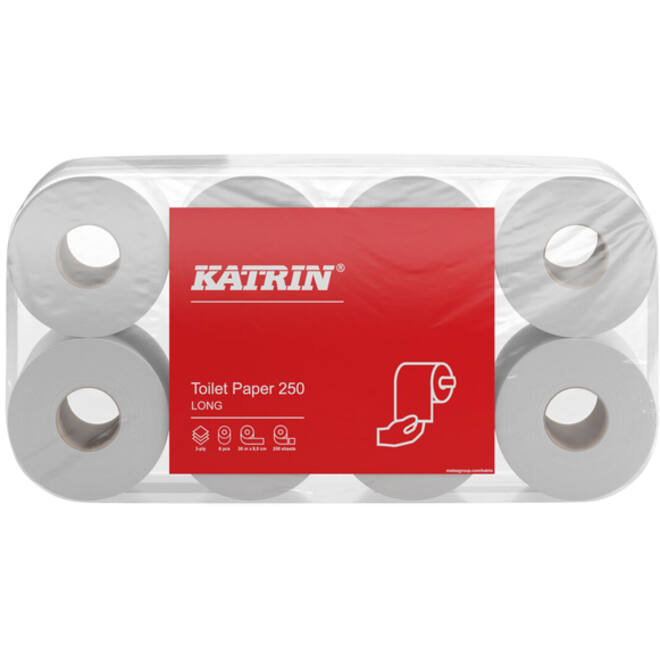 Toiletpapier Katrin 3-laags 250vel 48rollen wit