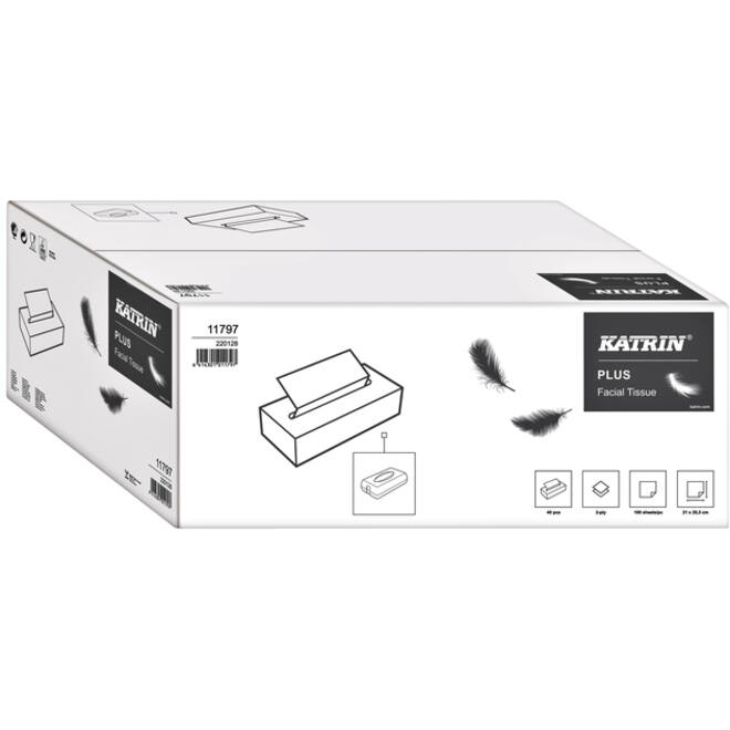 Facial tissues Katrin 2-laags 100vel wit 11797