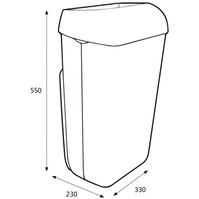 Afvalbak Katrin 91899 25liter wit