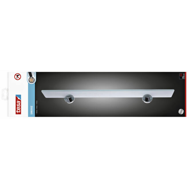 Planchet tesa® Smooz glas hoogglans verchroomd metaal zelfklevend
