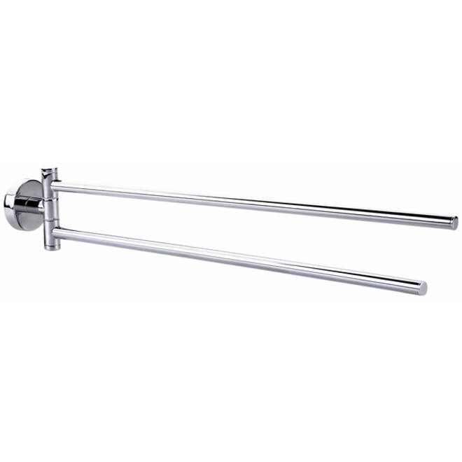 Handdoekhouder tesa® Smooz twee-armig hoogglans verchroomd metaal zelfklevend