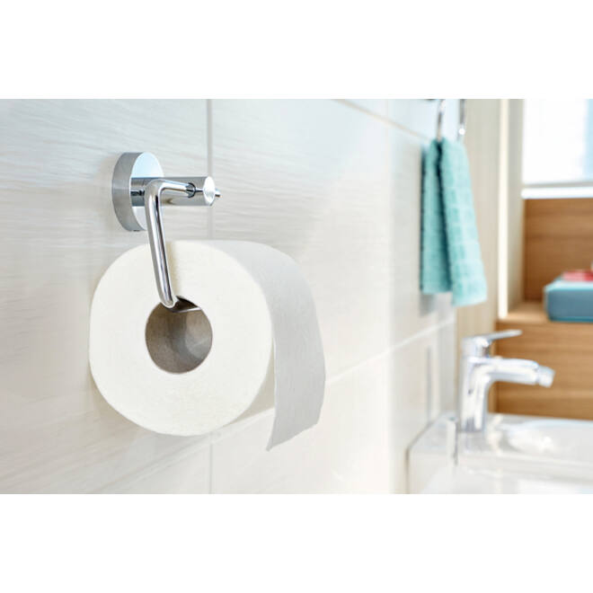 Toiletrolhouder tesa® Smooz hoogglans verchroomd metaal zelfklevend