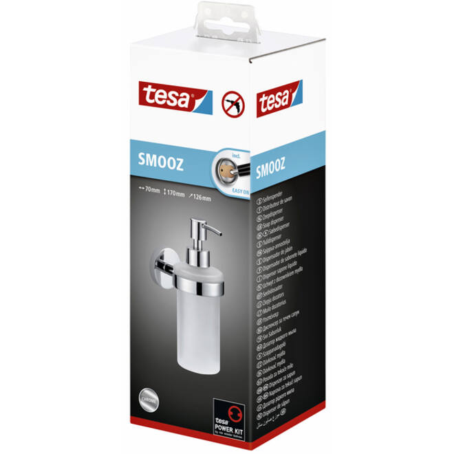 Zeeppomp tesa® Smooz hoogglans verchroomd metaal zelfklevend