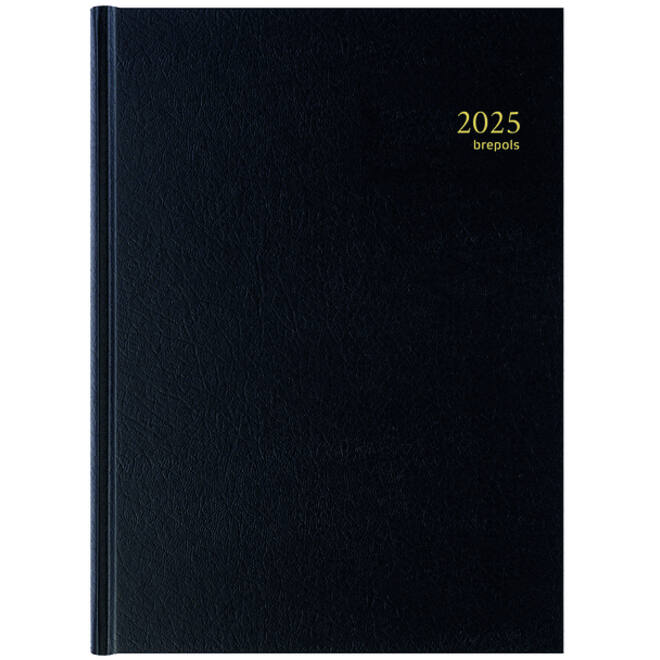 Agenda 2026 Brepols Bremax Santex A4 1dag/1pagina 4 kolommen zwart
