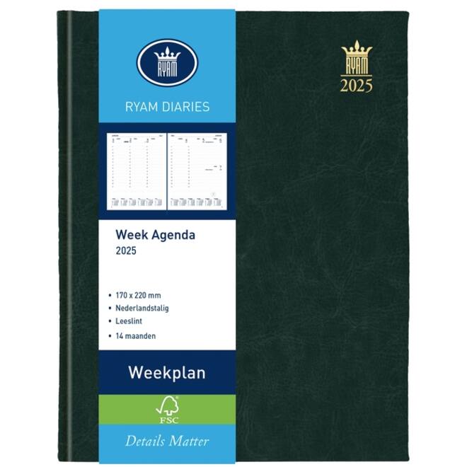 Agenda 2027 Ryam Weekplan Mundior 7dagen/2pagina's zwart