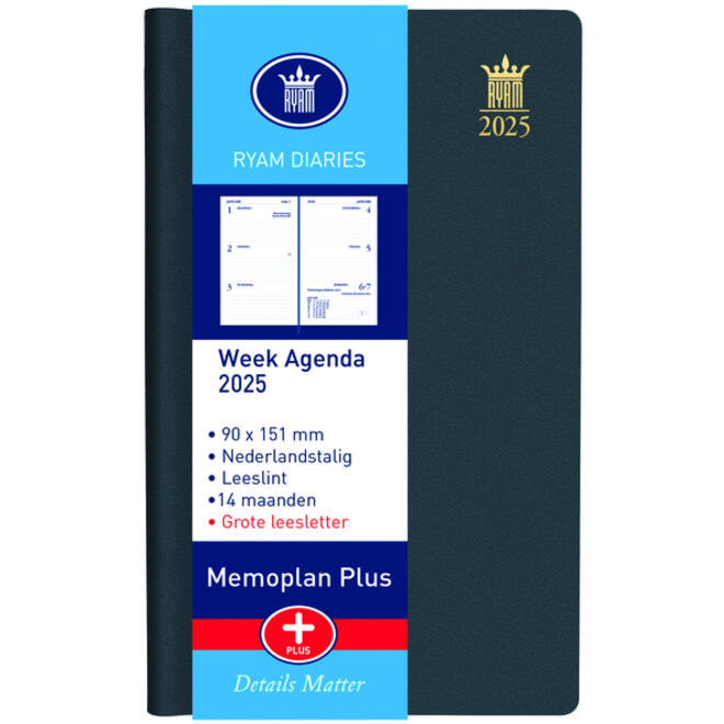 Agenda 2027 Ryam Memoplan 7 Plus Mundior 7dagen/2pagina's assorti