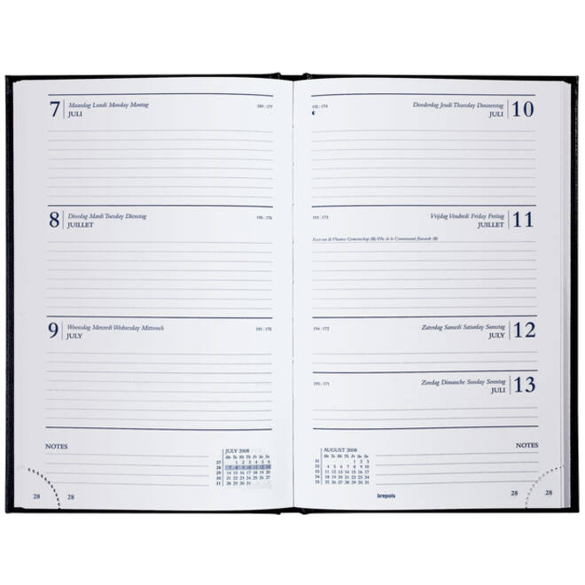 Agenda 2026 Brepols Saturnus Lima 7dagen/2pagina's blauw