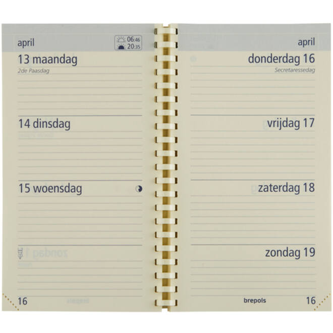 Agendavulling 2027 Brepols Optivision Pocket 7dagen/2pagina's
