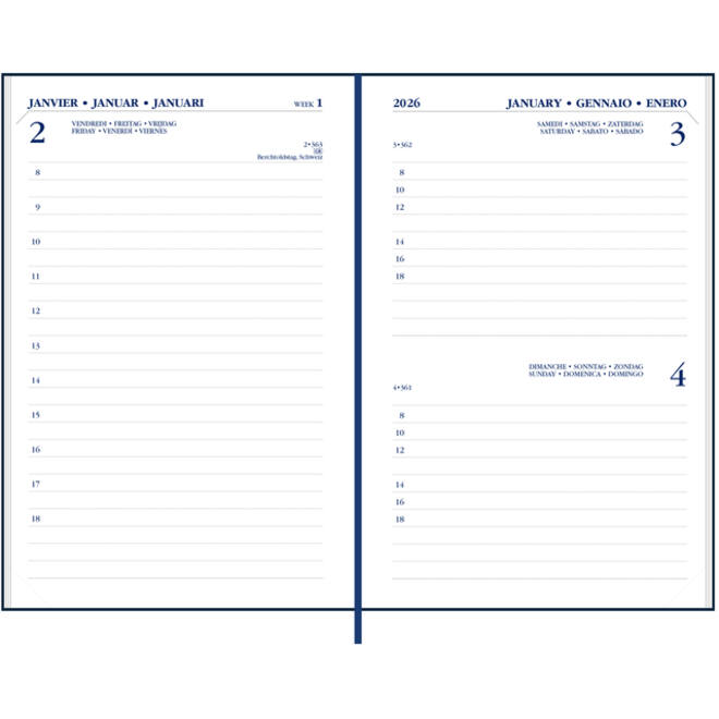 Agenda 2027 Ryam Memoplan 1 Mundior 1dag/1pagina zwart