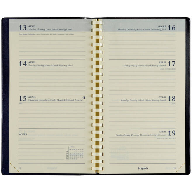 Agenda 2027 Brepols Interplan Palermo 7dagen/2pagina's spiraal zwart