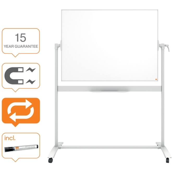 Whiteboard Nobo Kantelbord Classic 90x120cm gelakt staal