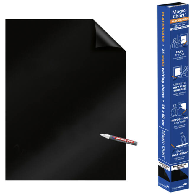 Magic-Chart Legamaster Whiteboard 60x80cm zwart