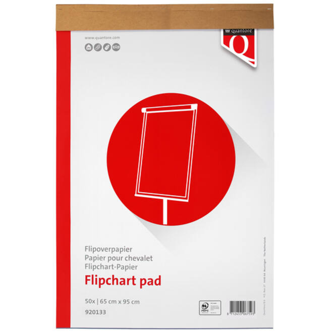 Flipoverpapier Quantore 65x95cm 50vel opgerold in verzenddoos