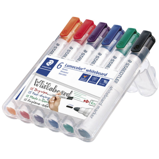 Viltstift Staedtler Lumocolor 351 whiteboard set à 6 stuks assorti