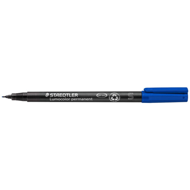 Viltstift Staedtler Lumocolor 313 permanent S blauw