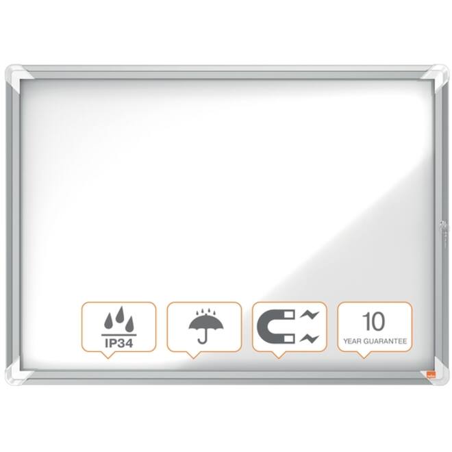 Buitenvitrine Nobo Premium Plus 8x A4 draaideur magnetisch