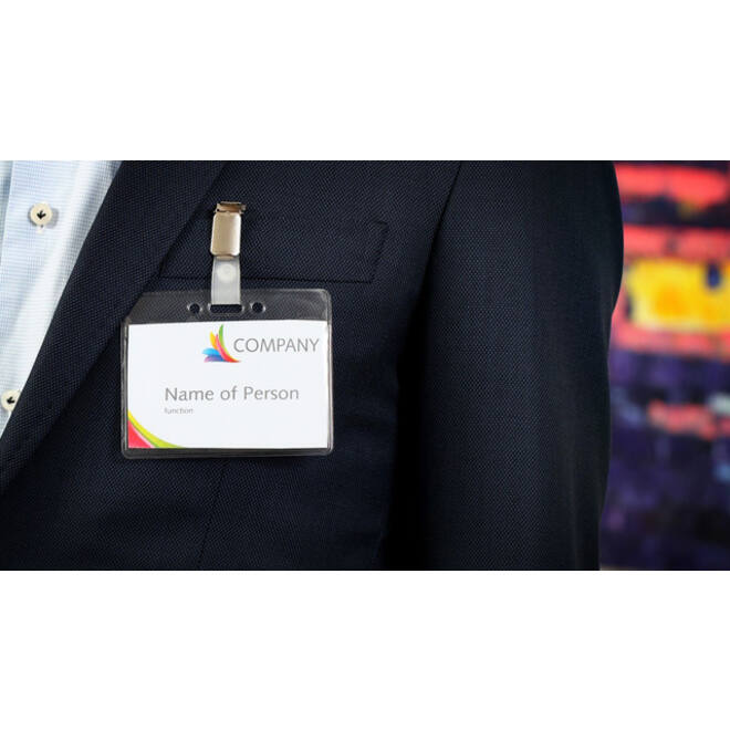 Badge Europel met strip en clip 90x60mm