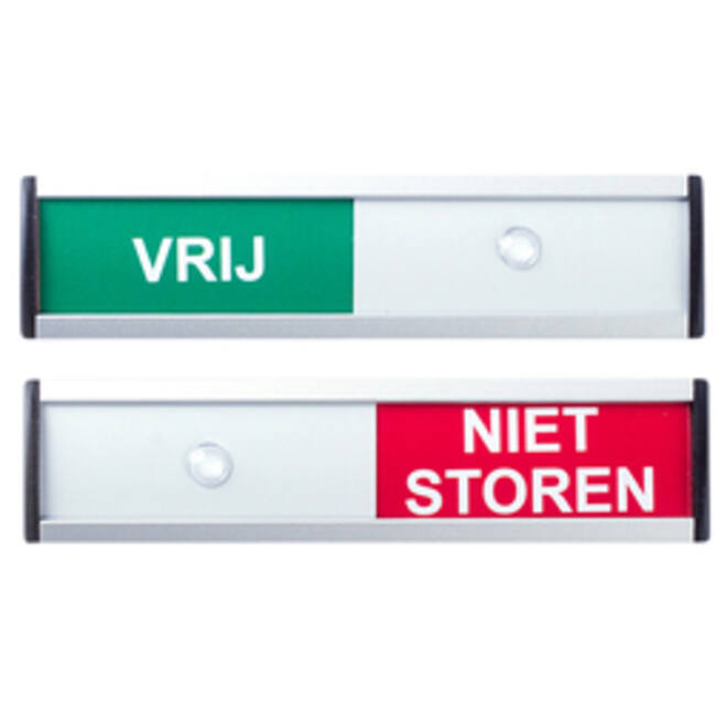 Infobord vrij/niet storen 125x30mm