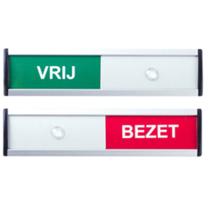 Infobord vrij/bezet 125x30mm