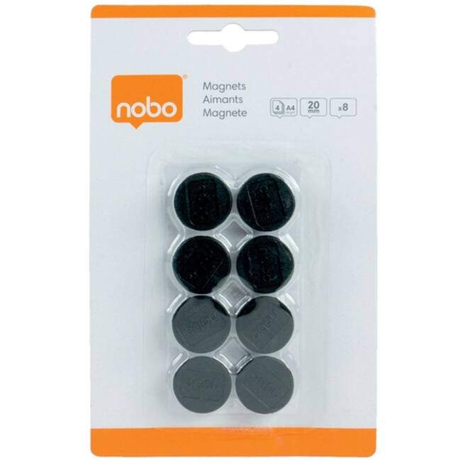 Magneet Nobo 20mm 120gr zwart