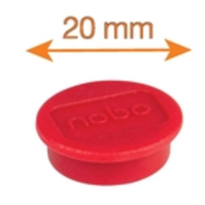 Magneet Nobo 20mm 120gr rood