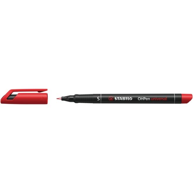 Viltstift STABILO OHpen 841/40 permanent rond superfijn rood