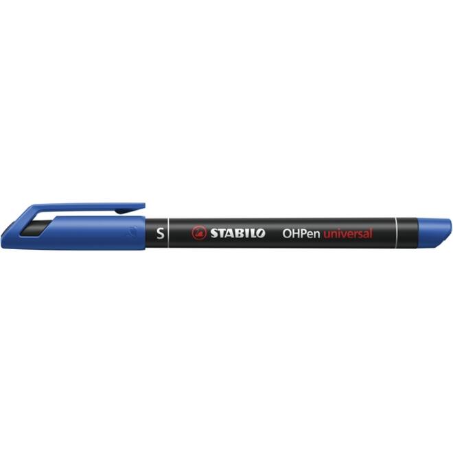Viltstift STABILO OHpen 841/41 permanent rond superfijn blauw