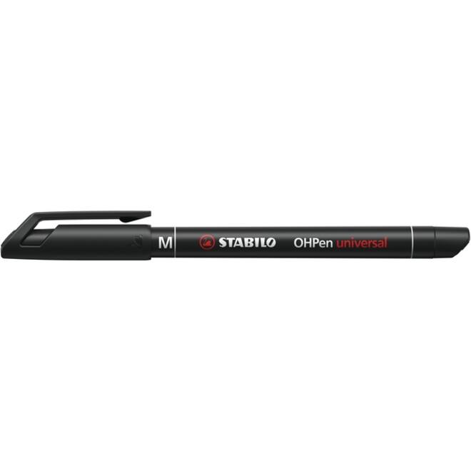 Viltstift STABILO OHpen 843/46 permanent rond medium zwart