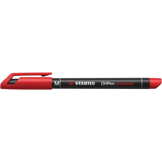 Viltstift STABILO OHpen 843/40 permanent rond medium rood