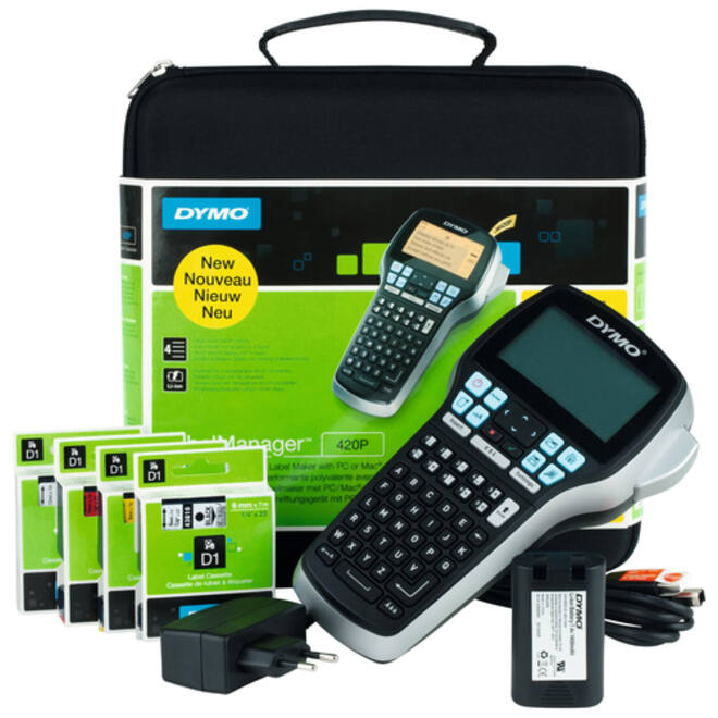 Labelprinter Dymo LabelManager 420P draagbaar abc 19mm zwart in koffer