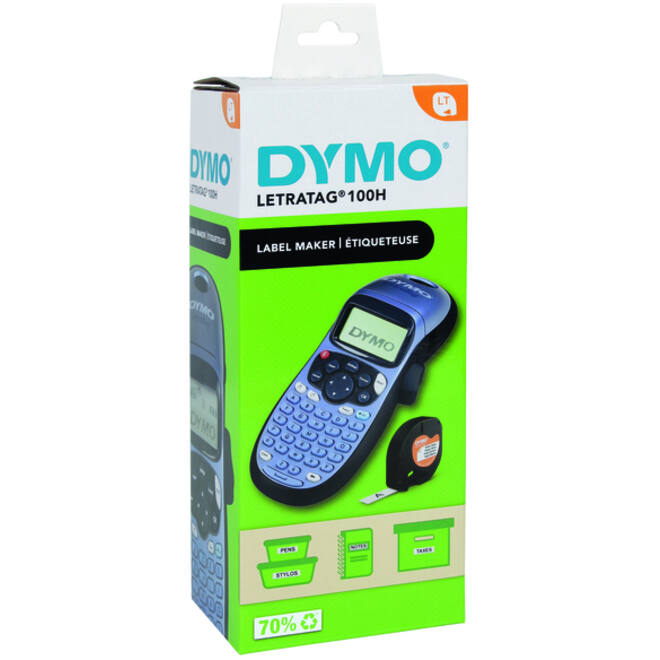 Labelprinter Dymo LetraTag 100H draagbaar abc 12mm blauw