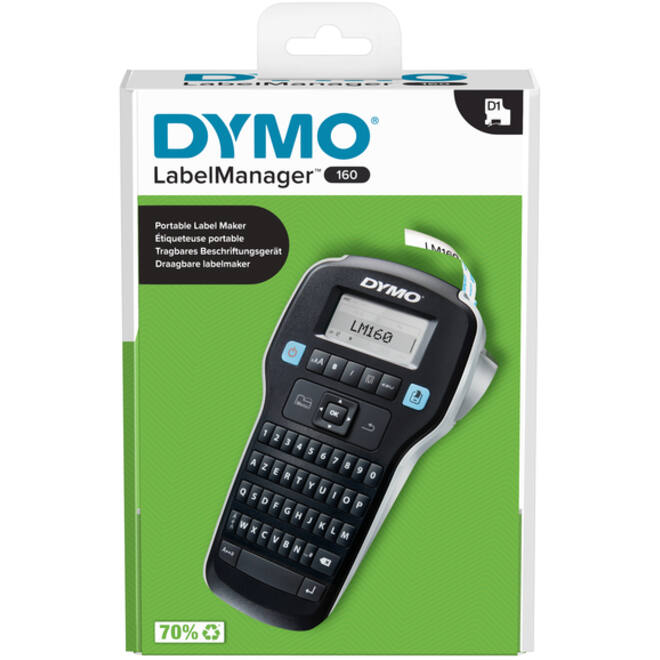Labelprinter Dymo LabelManager 160 draagbaar azerty 12mm zwart