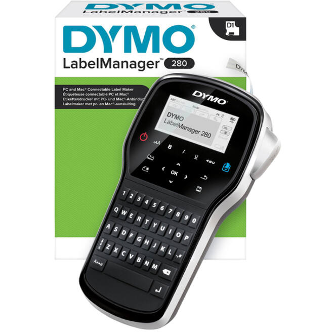 Labelprinter Dymo LabelManager 280 draagbaar qwerty 12mm zwart