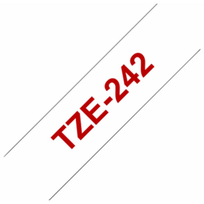 Labeltape Brother P-touch TZE-242 18mm rood op wit