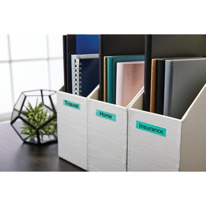 Labeltape Dymo LabelManager D1 polyester 12mm zwart op groen