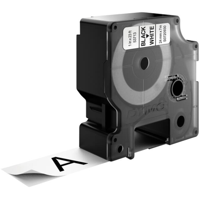 Labeltape Dymo LabelManager D1 polyester 24mm zwart op wit