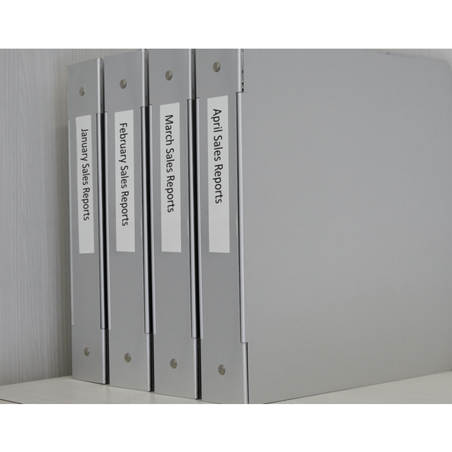 Labeltape Dymo LabelManager D1 polyester 24mm zwart op wit