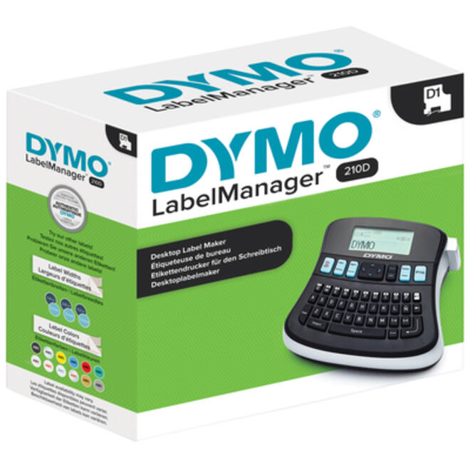 Labelprinter Dymo LabelManager 210D+ draagbaar azerty 12mm zwart