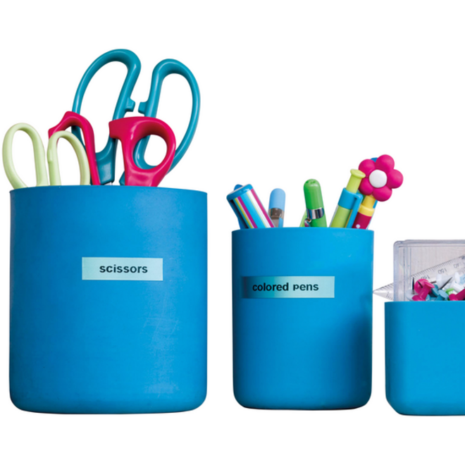 Labeltape Dymo LabelManager D1 polyester 9mm zwart op blauw