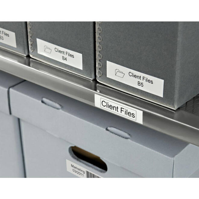 Labeltape Dymo LabelManager D1 polyester 19mm zwart op wit
