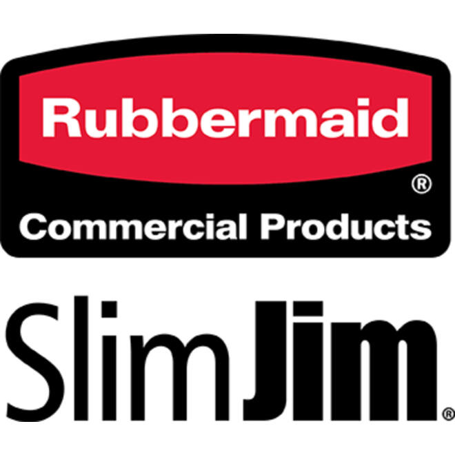 Afvalbak Rubbermaid Slim Jim Vented met luchtsleuven 87L grijs