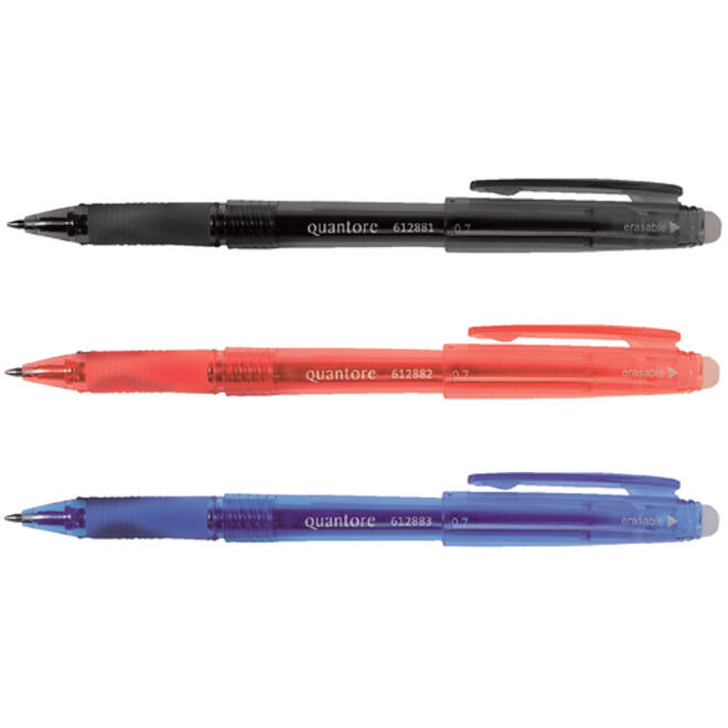Gelschrijver Quantore erasable 0.7mm zwart