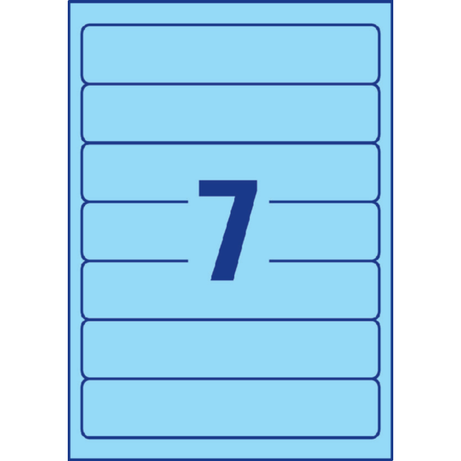 Rugetiket Avery Zweckform smal 38x192mm zelfklevend smal blauw