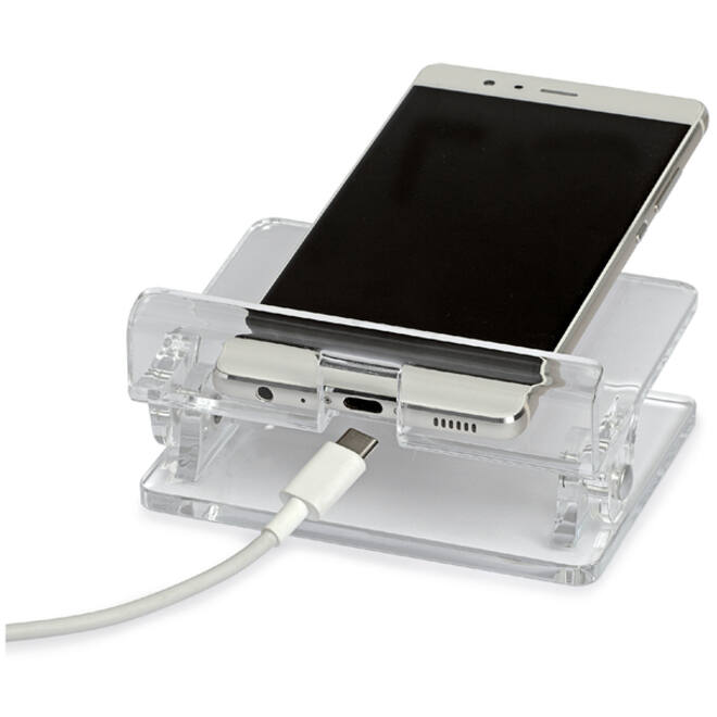 Telefoonstandaard MAUL 9.7x10.5x7.6cm standhoek instelbaar acryl