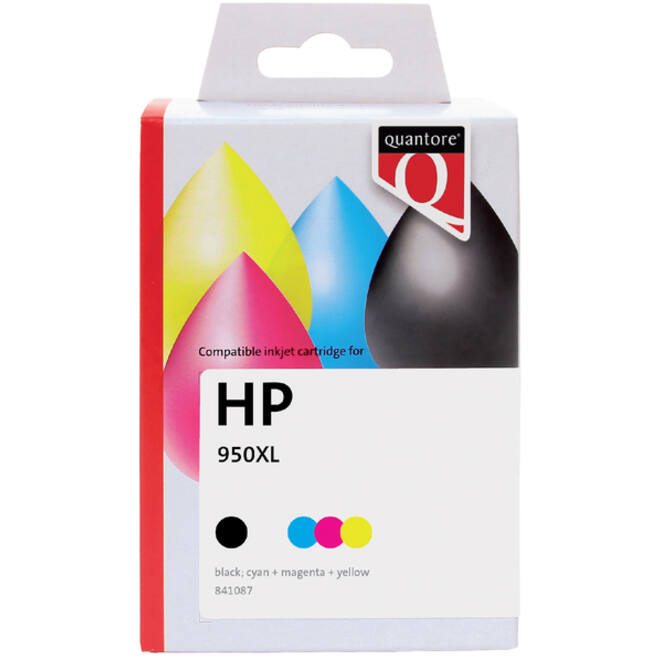 Inktcartridge Quantore alternatief tbv HP C2P43AE 950XL+951XL zwart + 3 kleuren