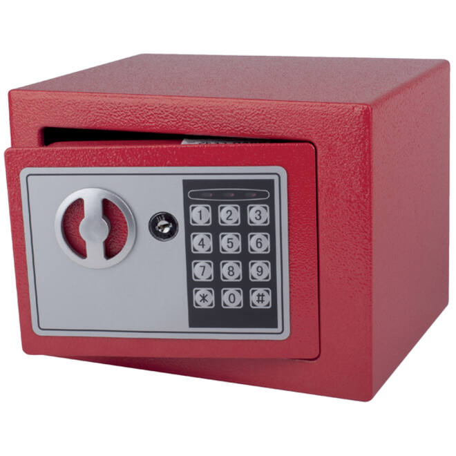 Kluis Pavo mini elektronisch 230x170x170mm rood