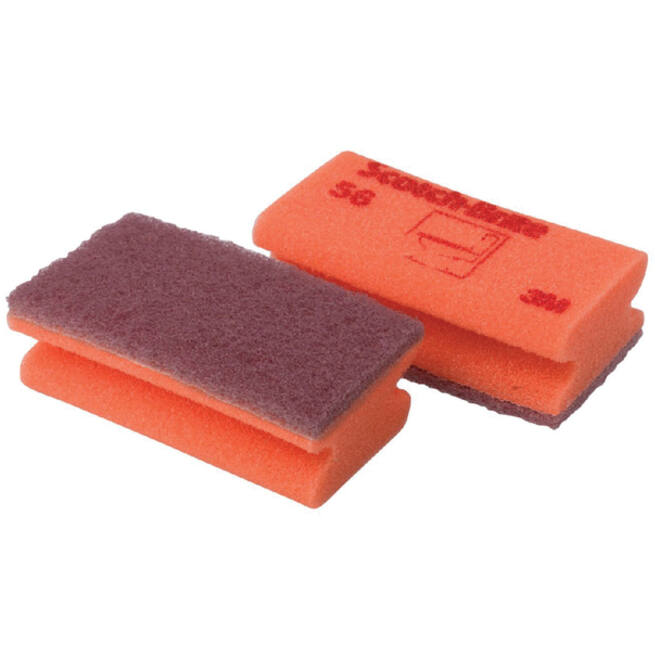 Schuurspons Scotch -Brite delicate oppervlakken 70x133mm rood